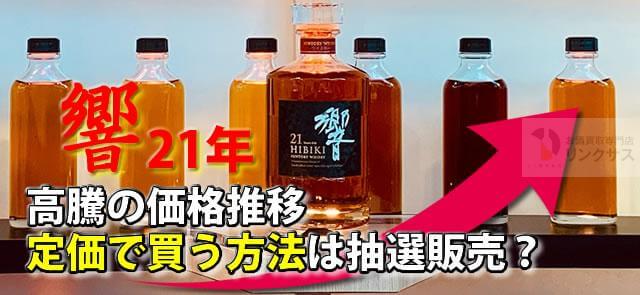 高騰の響21年価格推移。定価で買う方法はイオン・抽選販売か ｜お酒買取専門店LINXAS（リンクサス）